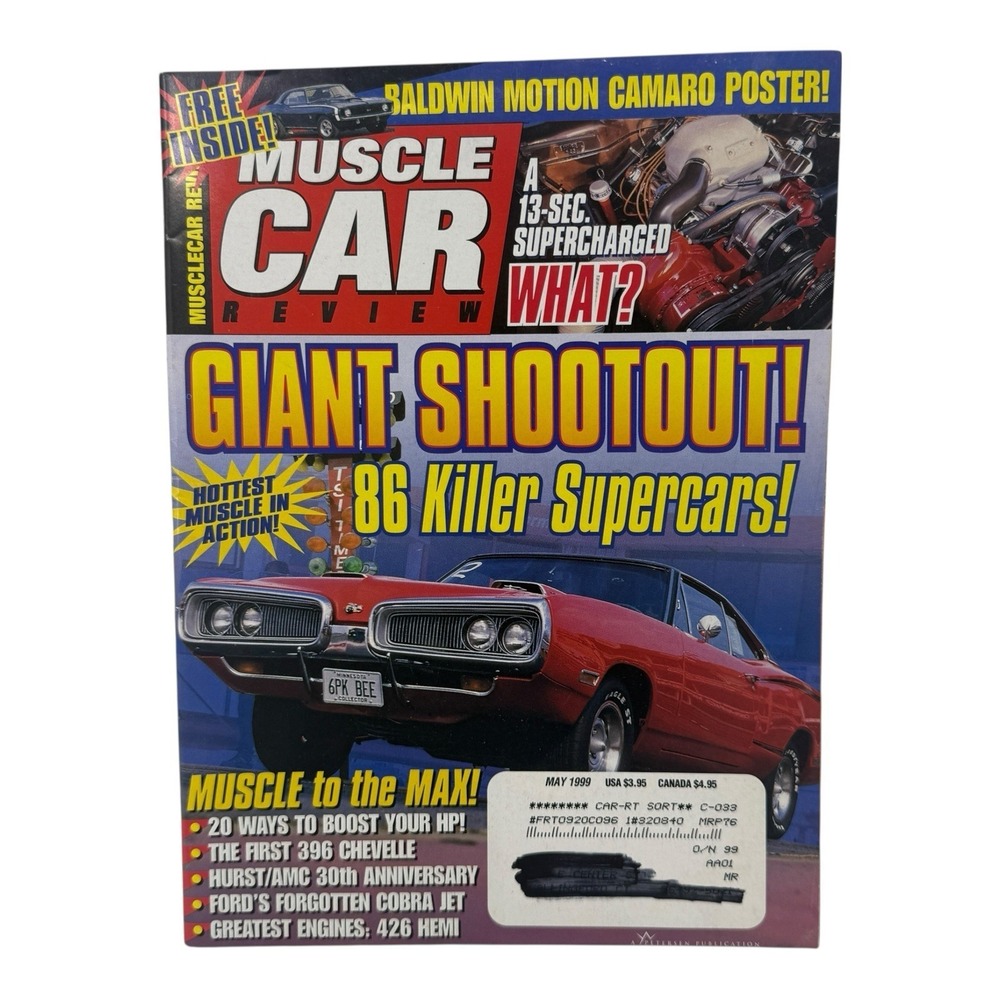 MUSCLE CAR REVIEW Magazine - May  1999 Issue -  396 Chevelle Cobra Jet 426 Hemi‎